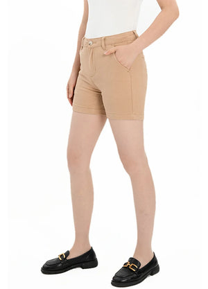 Women's Summer Casual Solid Chino Shorts, 4 Inch
