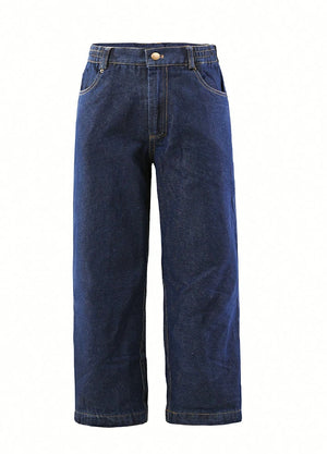 Kinderjeans mit Flanellfutter, gerades Bein