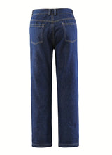 Men's Flannel Lined Jeans,Straight Leg