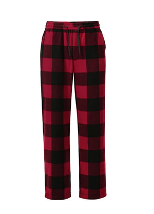 Herren-Pyjamahose aus Fleece mit Karomuster