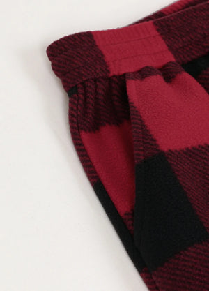 Herren-Pyjamahose aus Fleece mit Karomuster