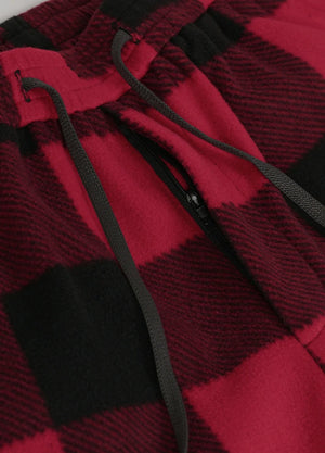 Herren-Pyjamahose aus Fleece mit Karomuster