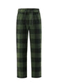 Front view of army green women's fleece plaid pajama pants-XR9122AG-S,XR9122AG-M,XR9122AG-L,XR9122AG-XL