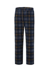 Front view of orange women's fleece plaid pajama pants-XR9122NY-S,XR9122NY-M,XR9122NY-L,XR9122NY-XL
