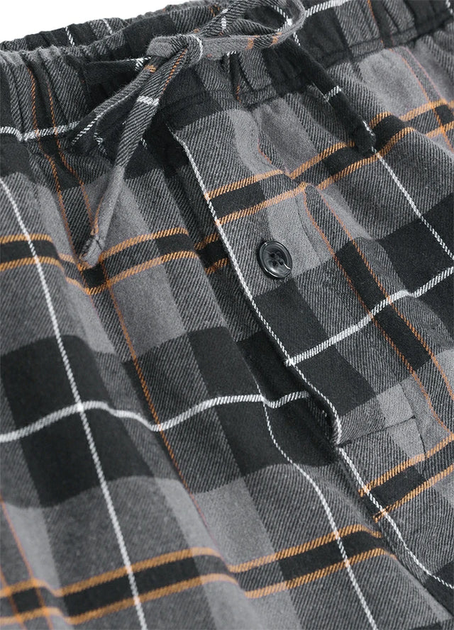 Men's Cotton Flannel Long Sleeve Pajama Set