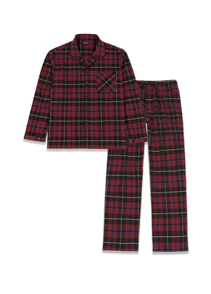Men's Cotton Flannel Long Sleeve Pajama Set