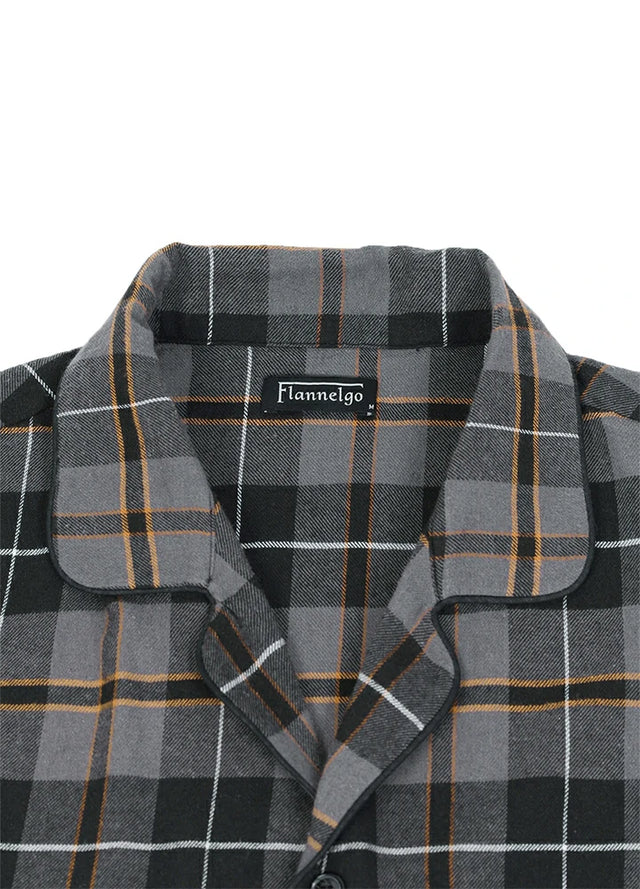 Men's Cotton Flannel Long Sleeve Pajama Set