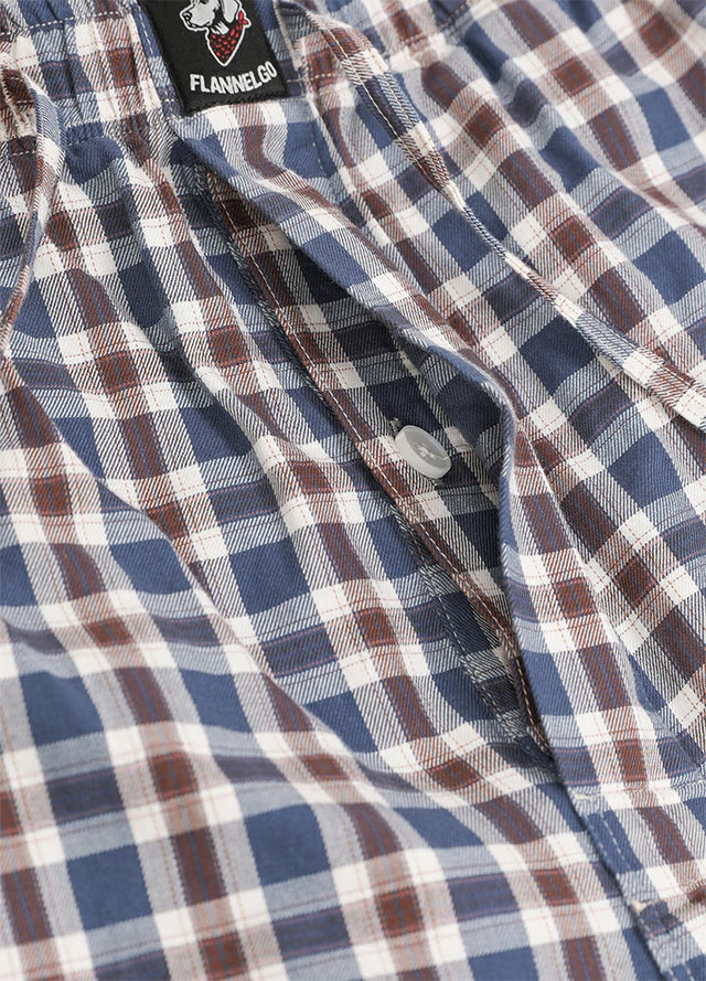 Men's Vintage Plaid Easy Beach Shorts, 8 Inch