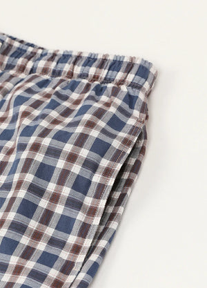 Men's Vintage Plaid Easy Beach Shorts, 8 Inch