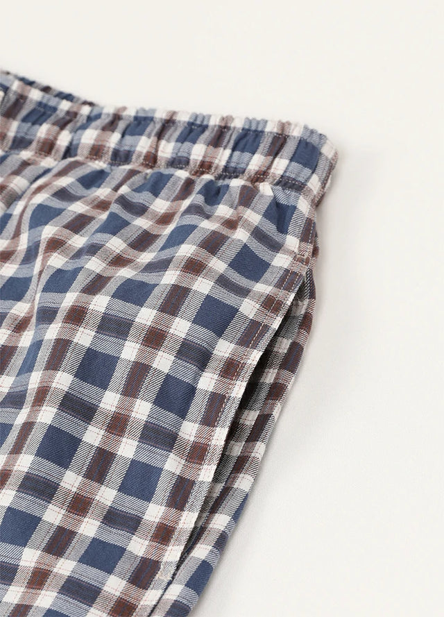 Men's Vintage Plaid Easy Beach Shorts, 8 Inch