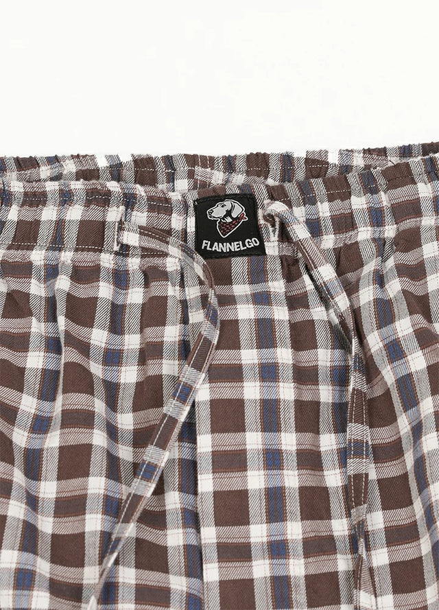 Men's Vintage Plaid Easy Beach Shorts, 8 Inch