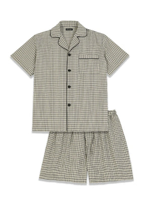 Men's Seersucker Cotton Short Sleeve Pajama Set