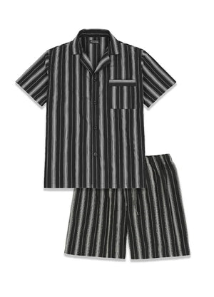 Men's Seersucker Cotton Short Sleeve Pajama Set