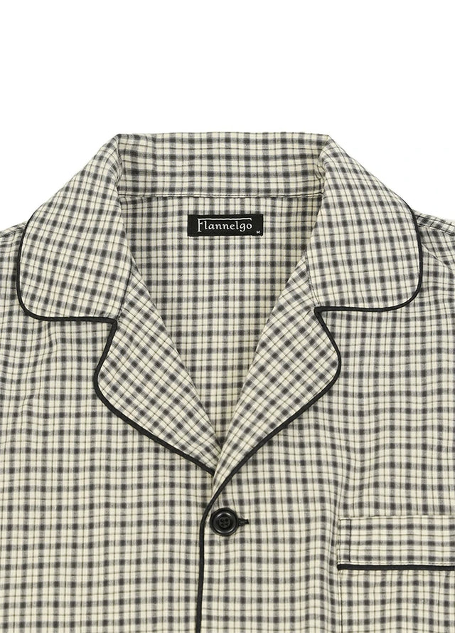 Men's Seersucker Cotton Short Sleeve Pajama Set