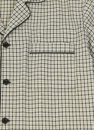 Men's Seersucker Cotton Short Sleeve Pajama Set