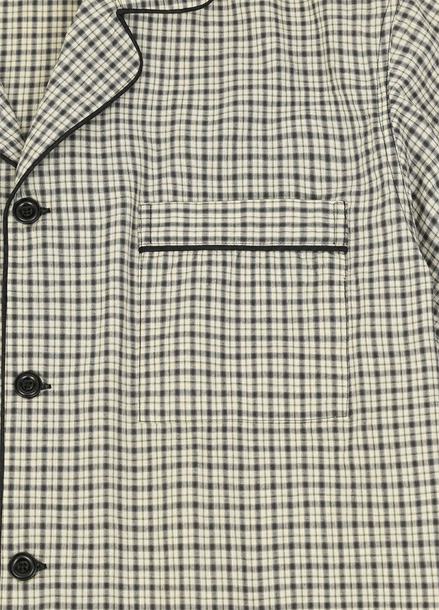 Men's Seersucker Cotton Short Sleeve Pajama Set