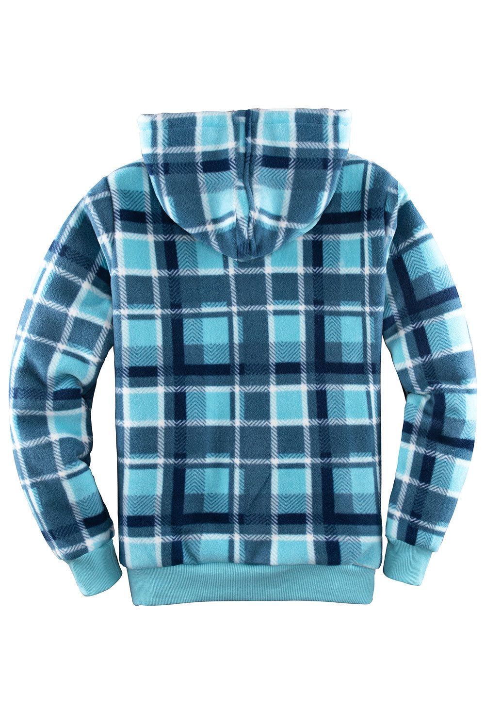 Women s Sherpa Lined Hoodie Jacket Plaid Zip Up Hooded Sweatshirt FlannelGo