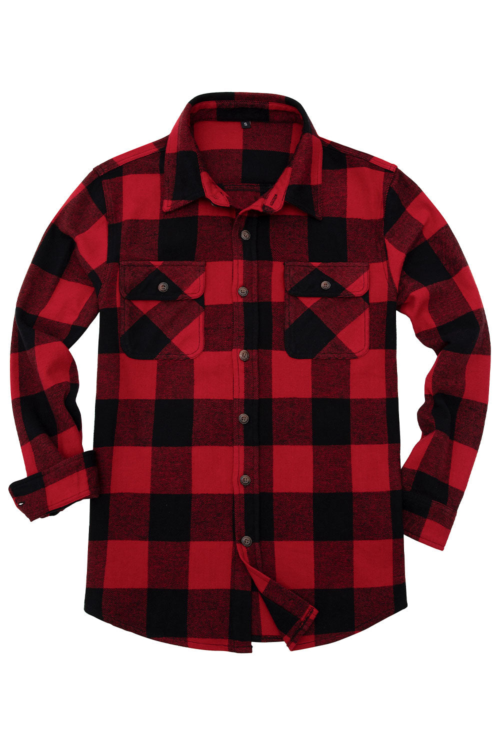 FlannelGo Mens Heavy Flannel Shirts,Double Brushed Cotton 10.6oz