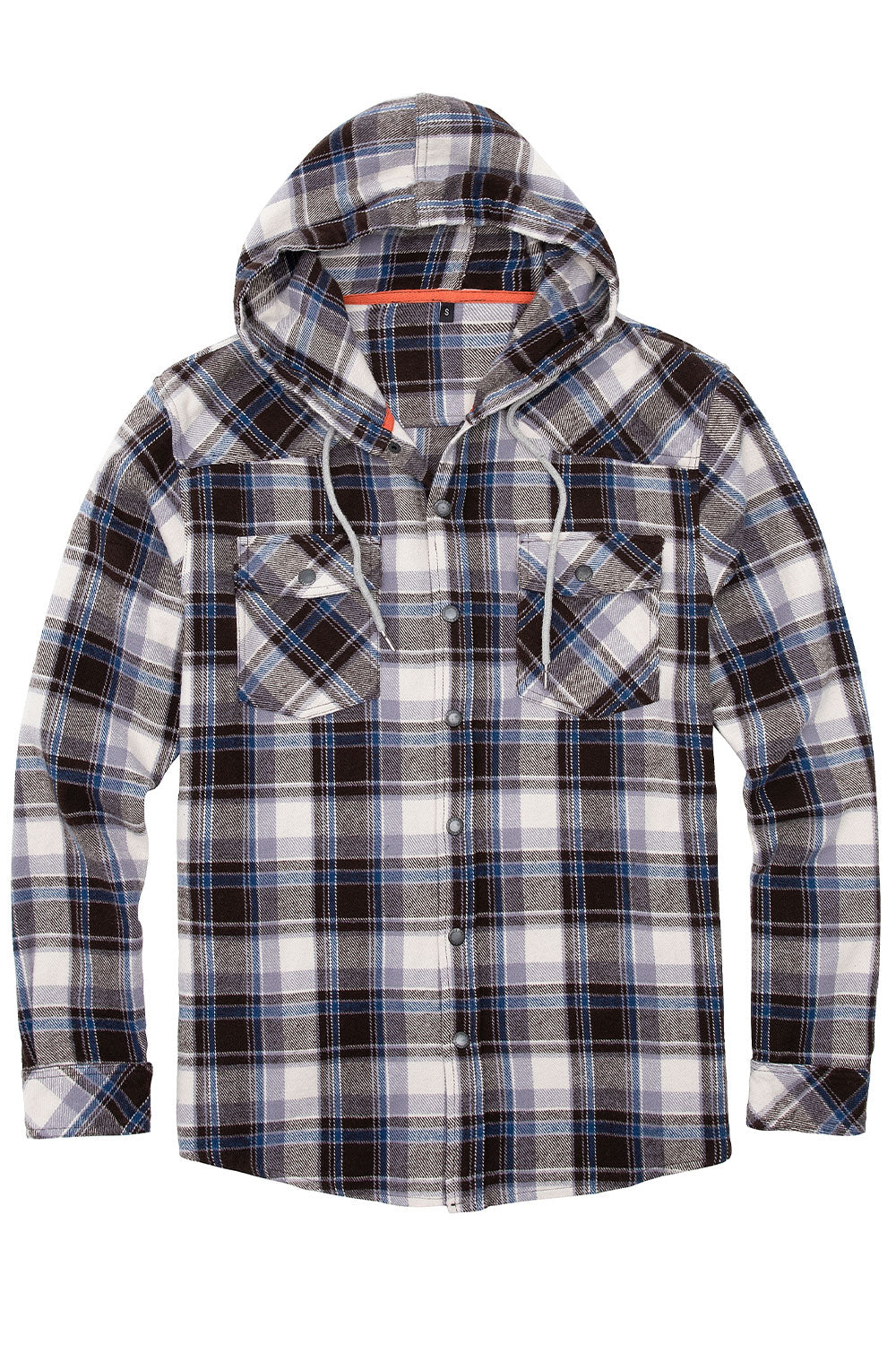 Men's Heavyweight Flannel Hoodie,Double Brushed 100% Cotton,Relaxed Fit