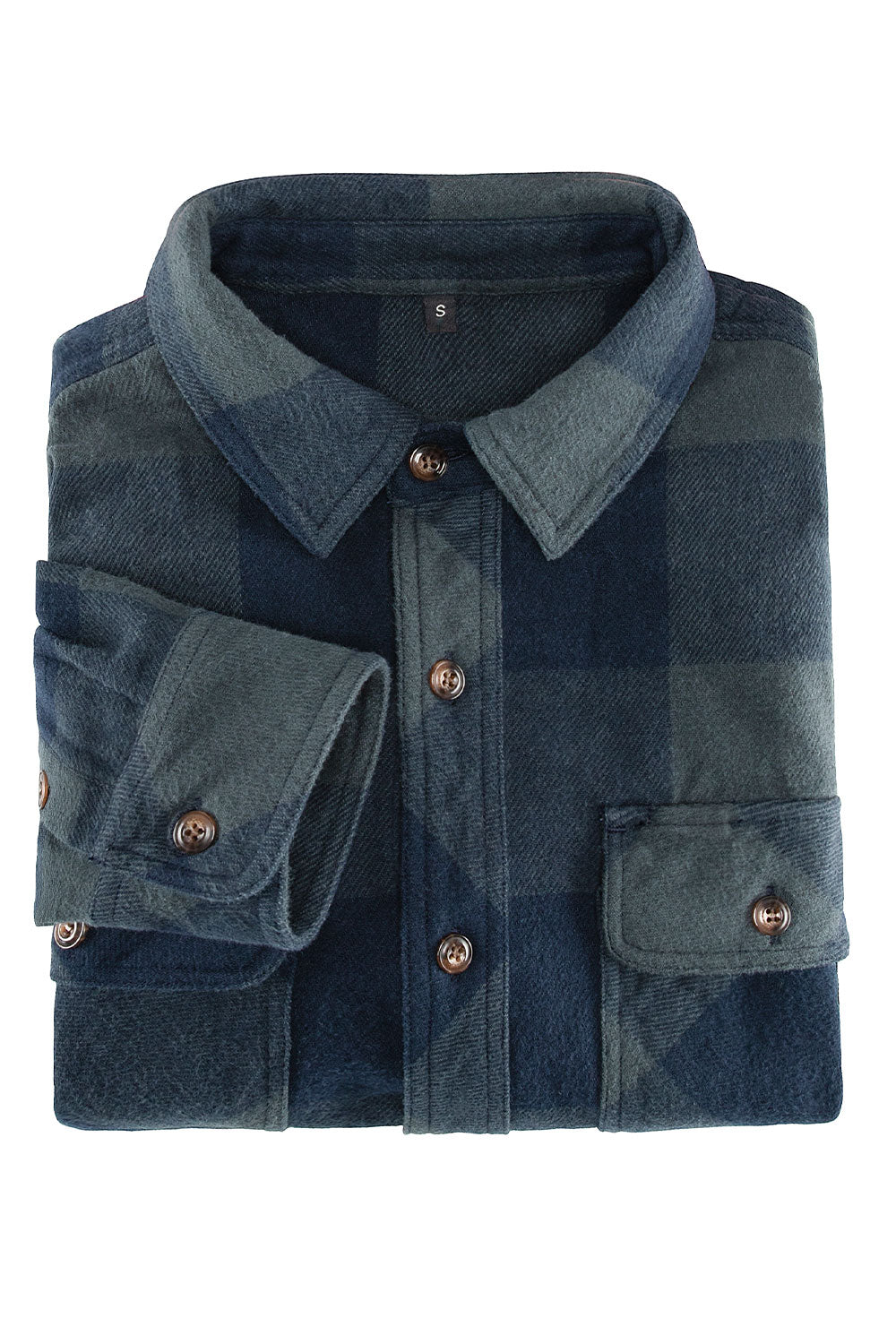 FlannelGo Mens Heavy Flannel Shirts,Double Brushed Cotton 10.6oz