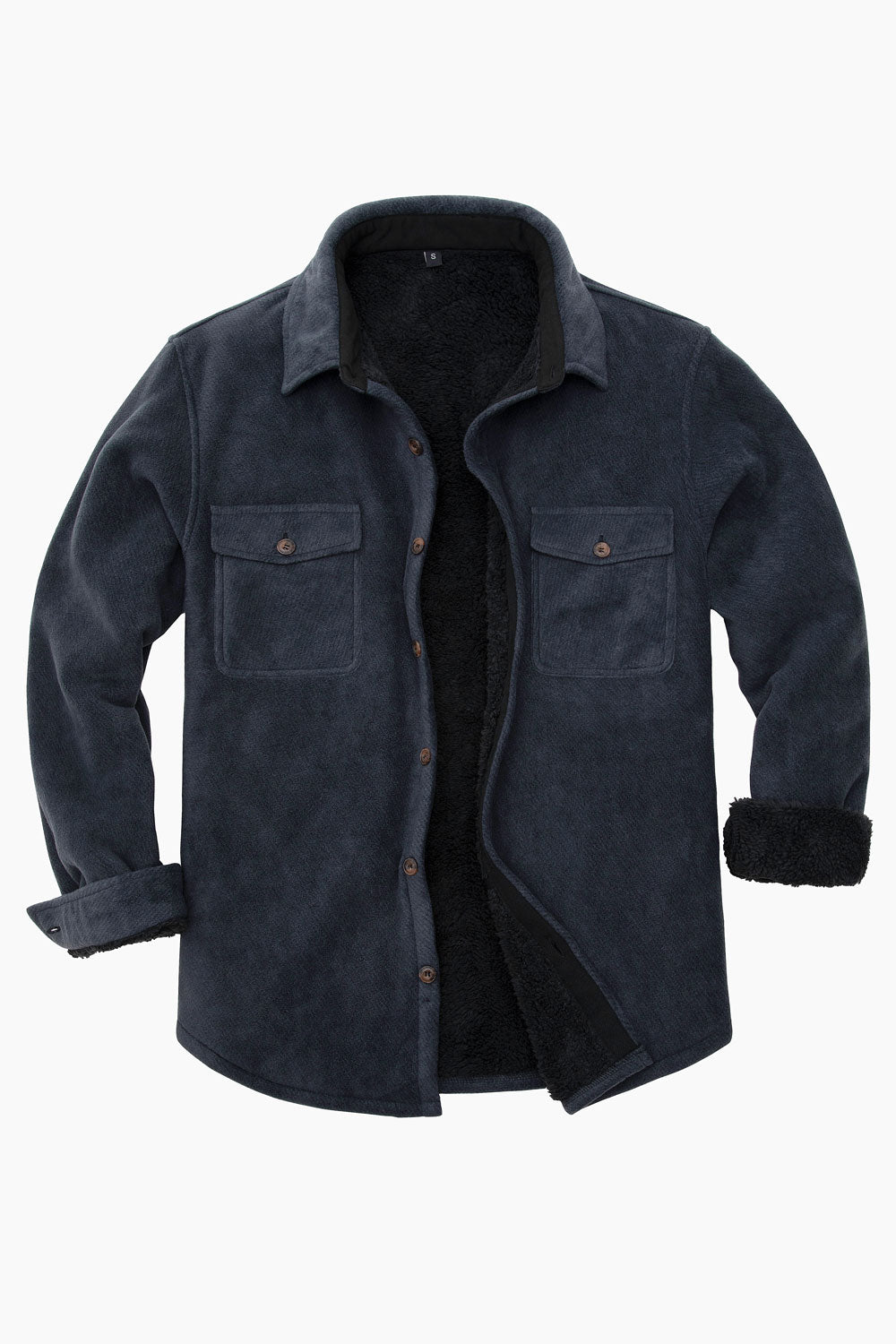 Mens fleece lined shirt jacket clearance