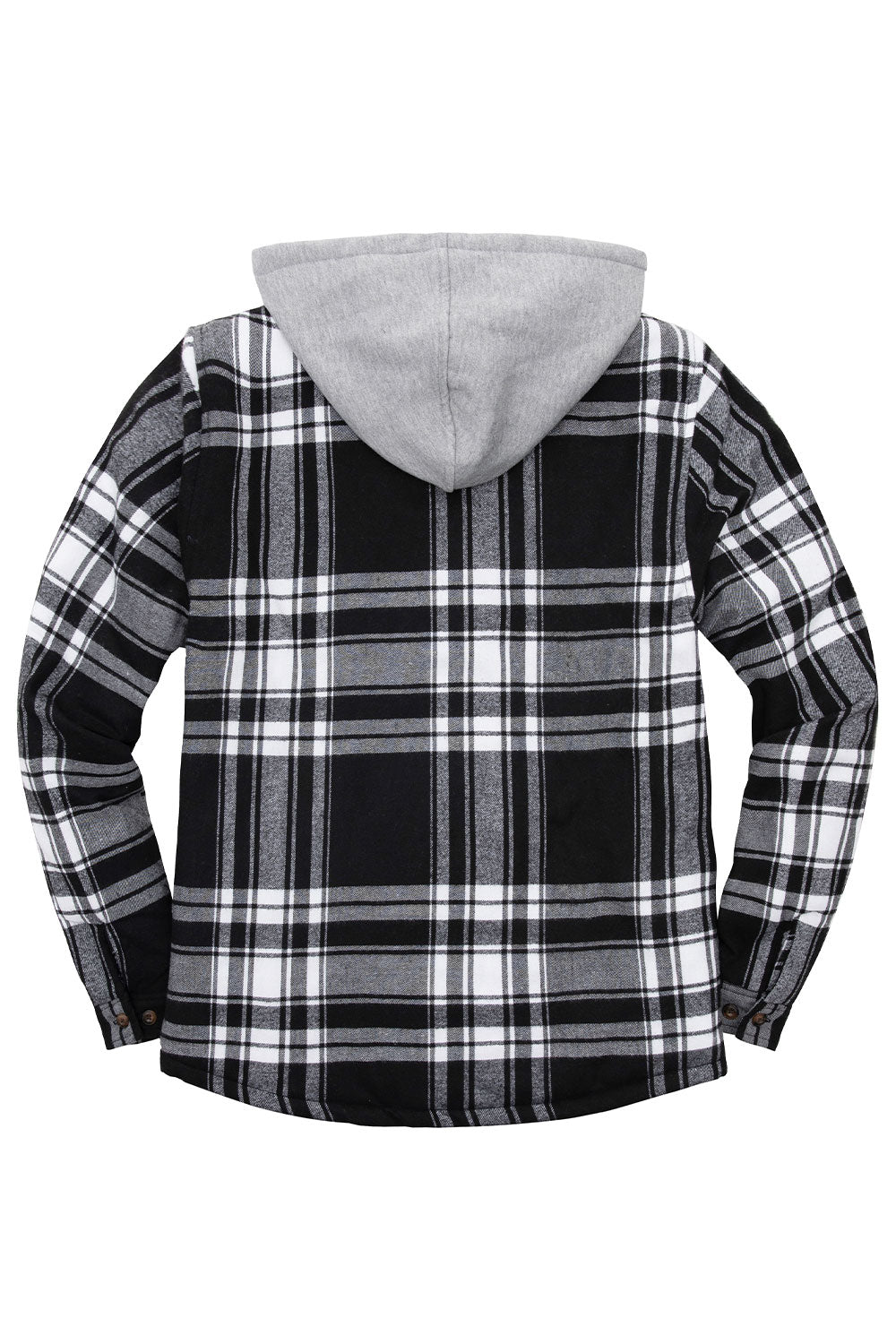 Men's Quilted Lined Flannel Shirt Jacket with Hood – FlannelGo