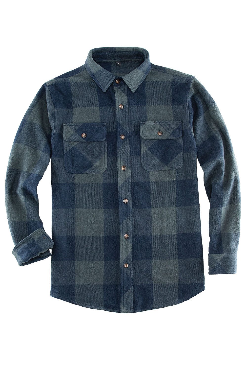 FlannelGo Mens Heavy Flannel Shirts,Double Brushed Cotton 10.6oz